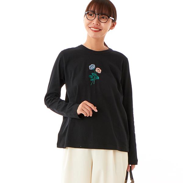 SUPER HAKKA（スーパーハッカ） 30/-天竺 花のワルツ刺繍ロング