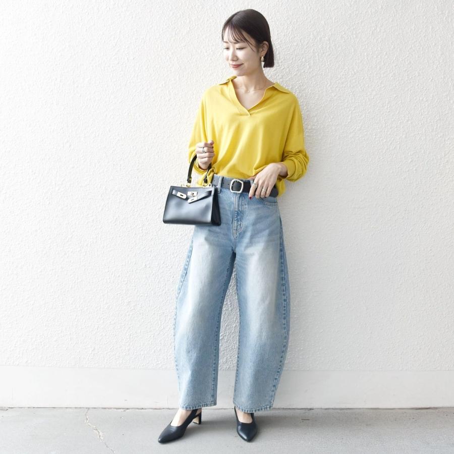 SHIPS any any:〈UVカット/手洗い可能〉シアー スキッパー ニット