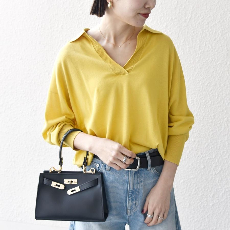 SHIPS any any:〈UVカット/手洗い可能〉シアー スキッパー ニット