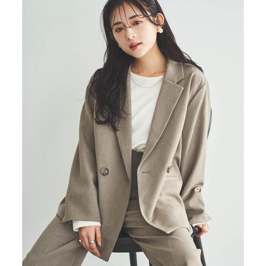 mil (ミル)】リネンライク ダブルブレストジャケット【低身長