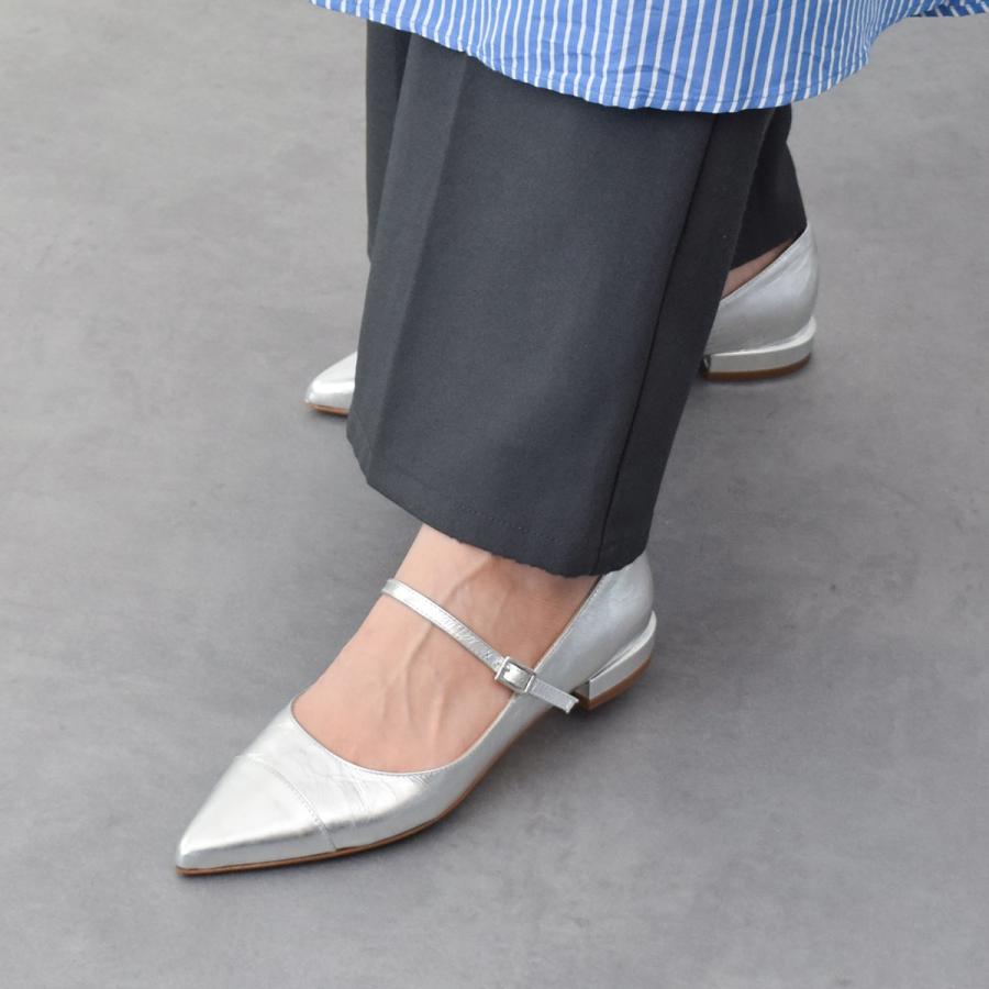 FABIO RUSCONI/メリージェーンパンプス/size38/シルバー ファビオルスコーニ FABIO RUSCONI メリージェーンパンプス