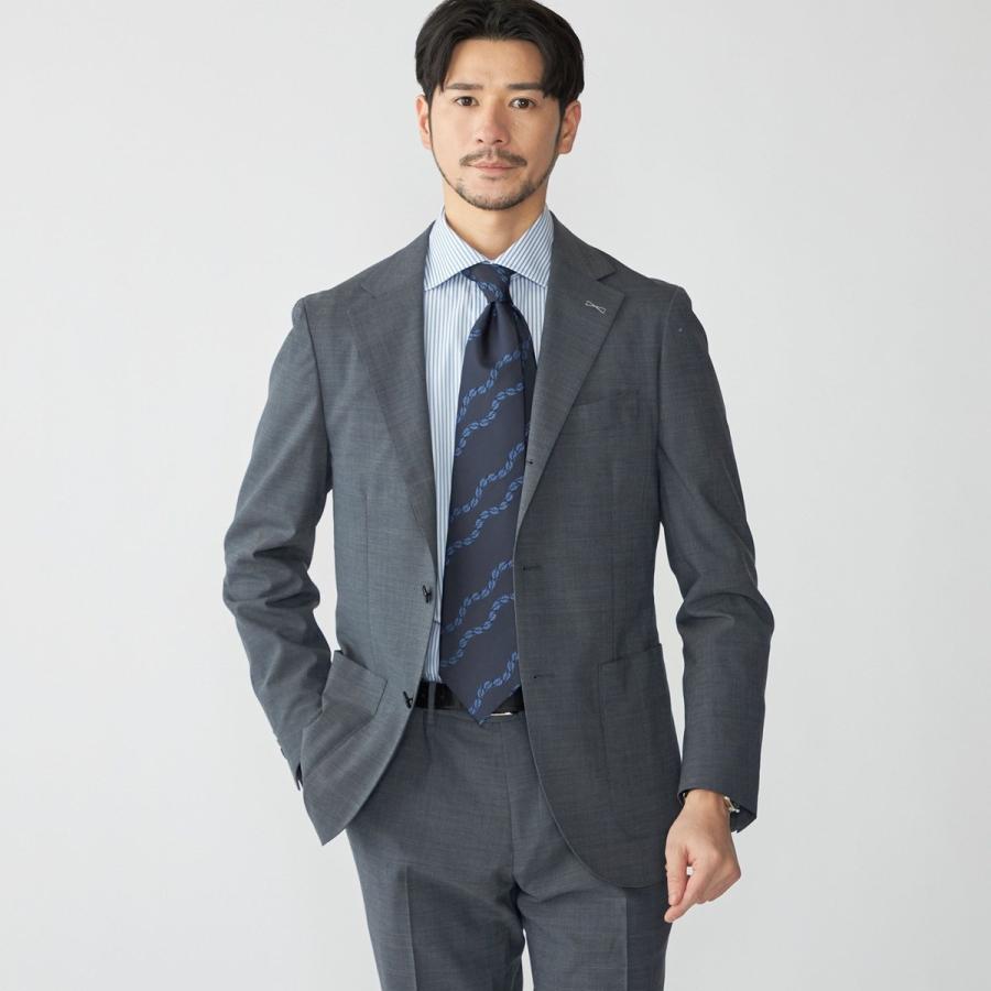 PSFA スーツ 2B グレー A7 ウォッシャブル ピンヘッド セットアップ SHIPS（シップス） SHIPS:〈セットアップ対応〉ウォッシャブル