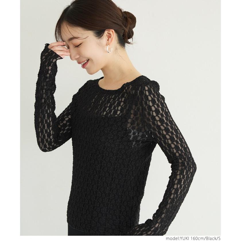 coca（コカ） ストレッチチュールレーストップス 全3色 : マルイ(丸井