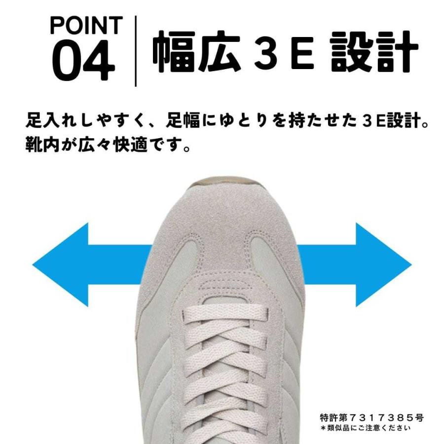 スパットシューズ（スニーカータイプ） 幅広 3E 手を使わずに履ける