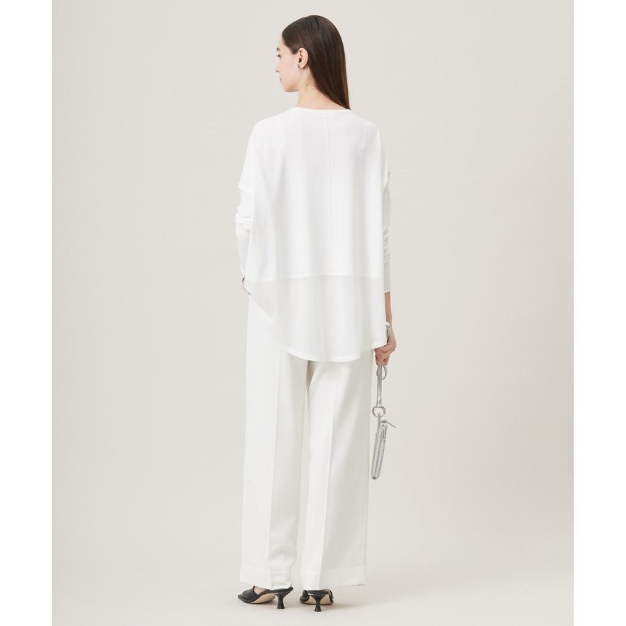 icb ヴィスコースワイドシアーコンビプルオーバー 洗える】 ヴィスコースワイド シアーコンビプルオーバー（ニット