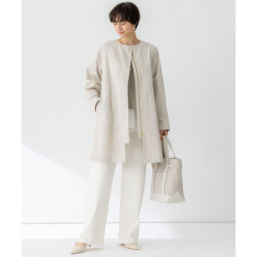 23区 24SS ライトツイル ノーカラーコート 40 撥水 洗える 洗える】ライトツイル ノーカラーコート（CMWOSS0216） | 23