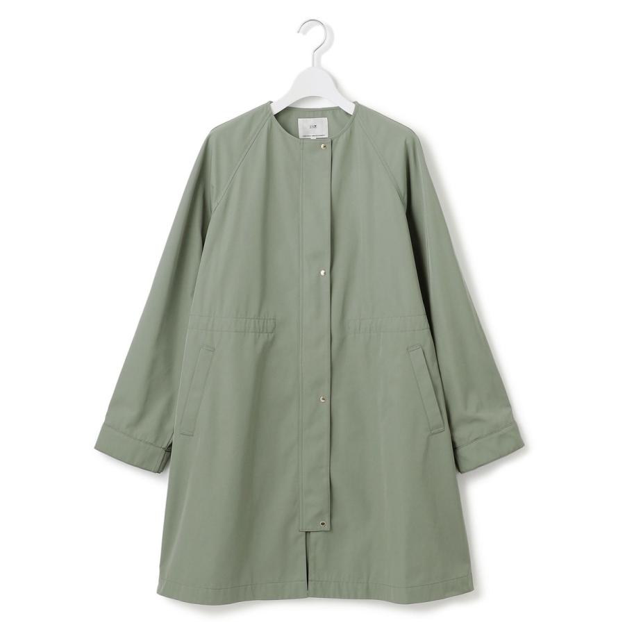 129 新品 23区【撥水加工】ライトツイル ノーカラーコート 38