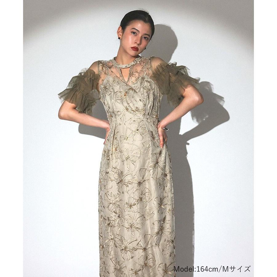 ANDRESD 【ANDRESD】key neck embroidery dress : マルイ(丸井)Yahoo
