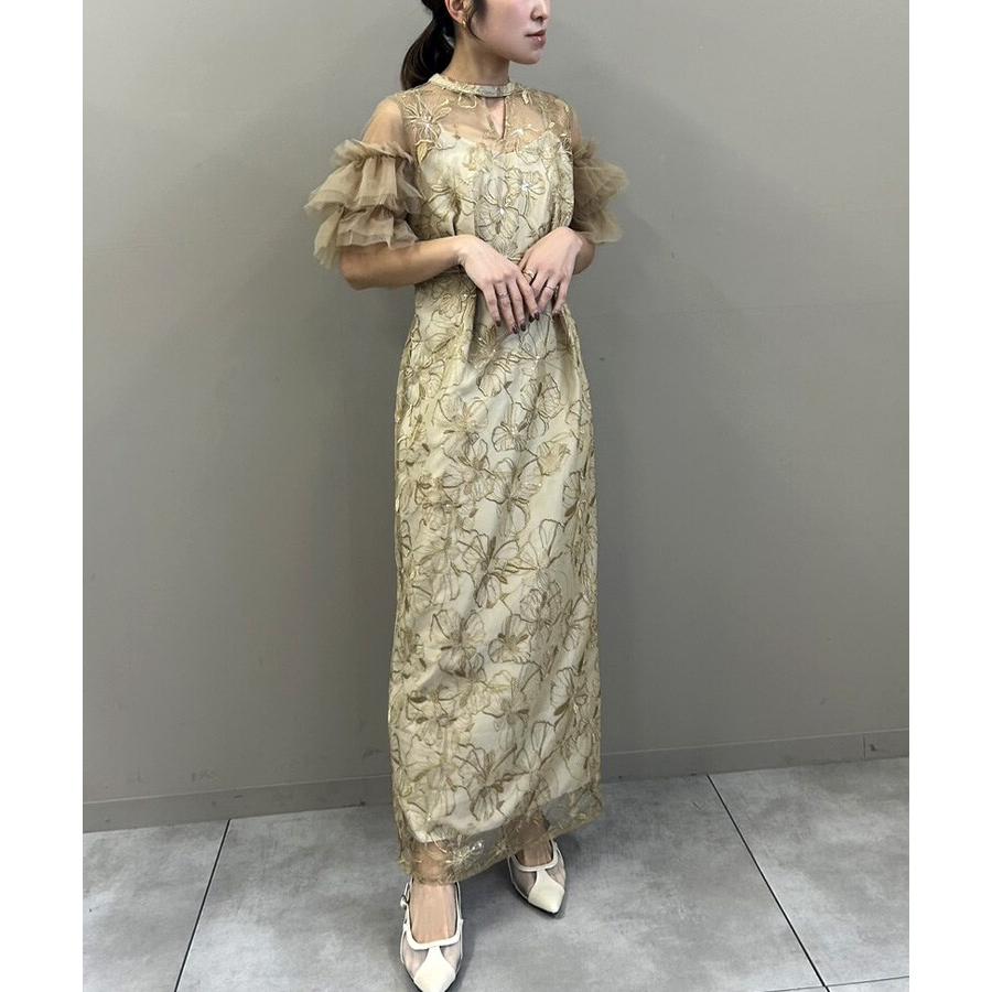 ANDRESD✨key neck embroidery dress key neck embroidery dress | ANDRESD