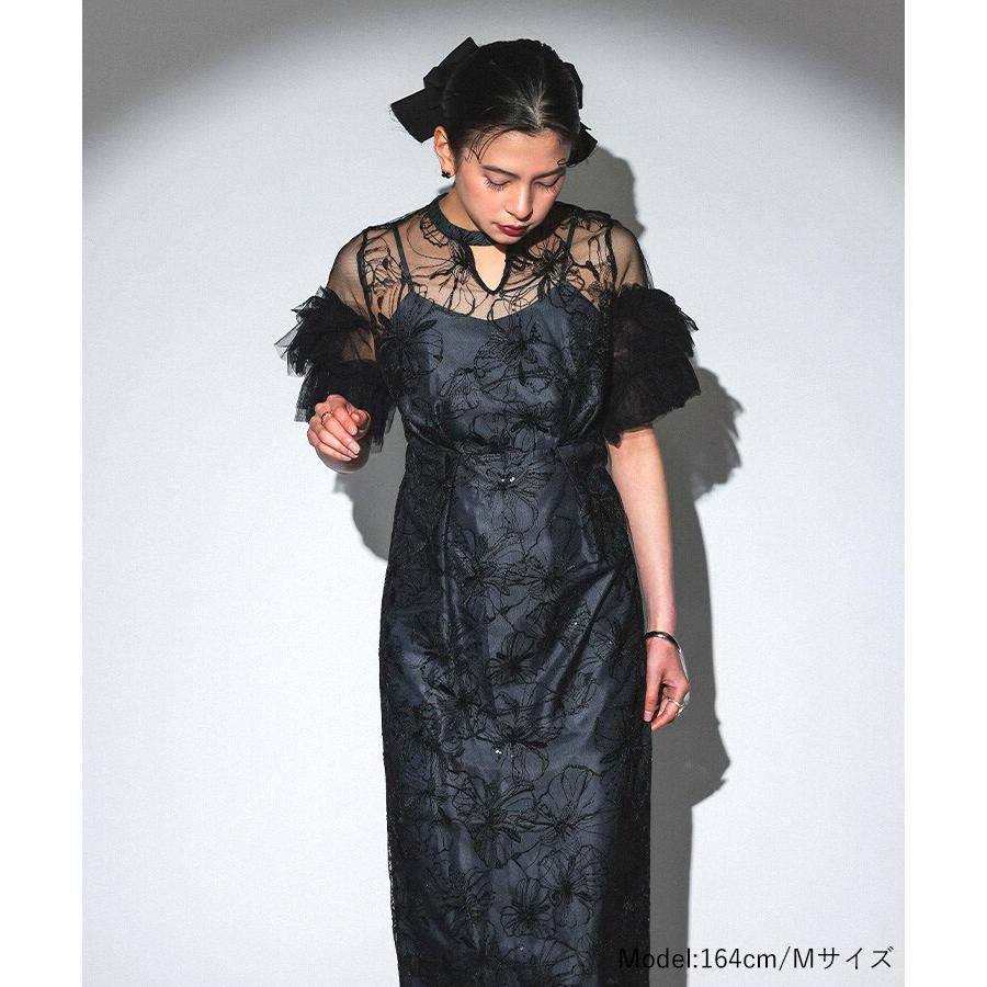 ANDRESD 【ANDRESD】key neck embroidery dress : マルイ(丸井