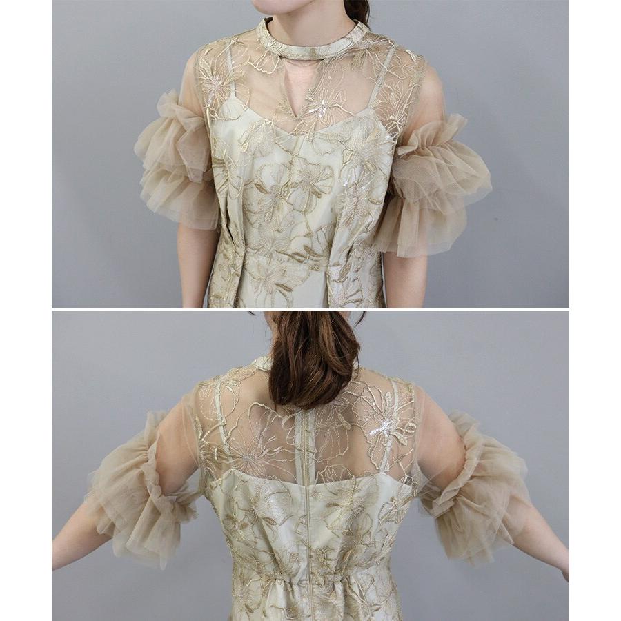 ANDRESD 【ANDRESD】key neck embroidery dress : マルイ(丸井