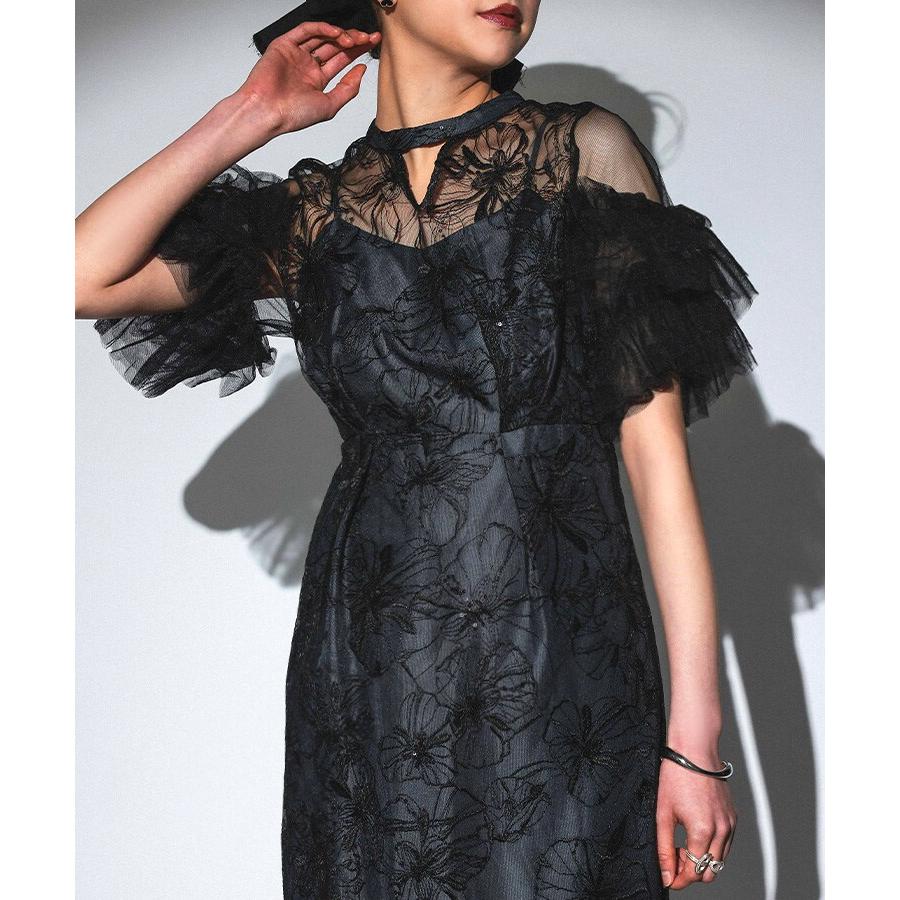 ANDRESD 【ANDRESD】key neck embroidery dress : マルイ(丸井)Yahoo