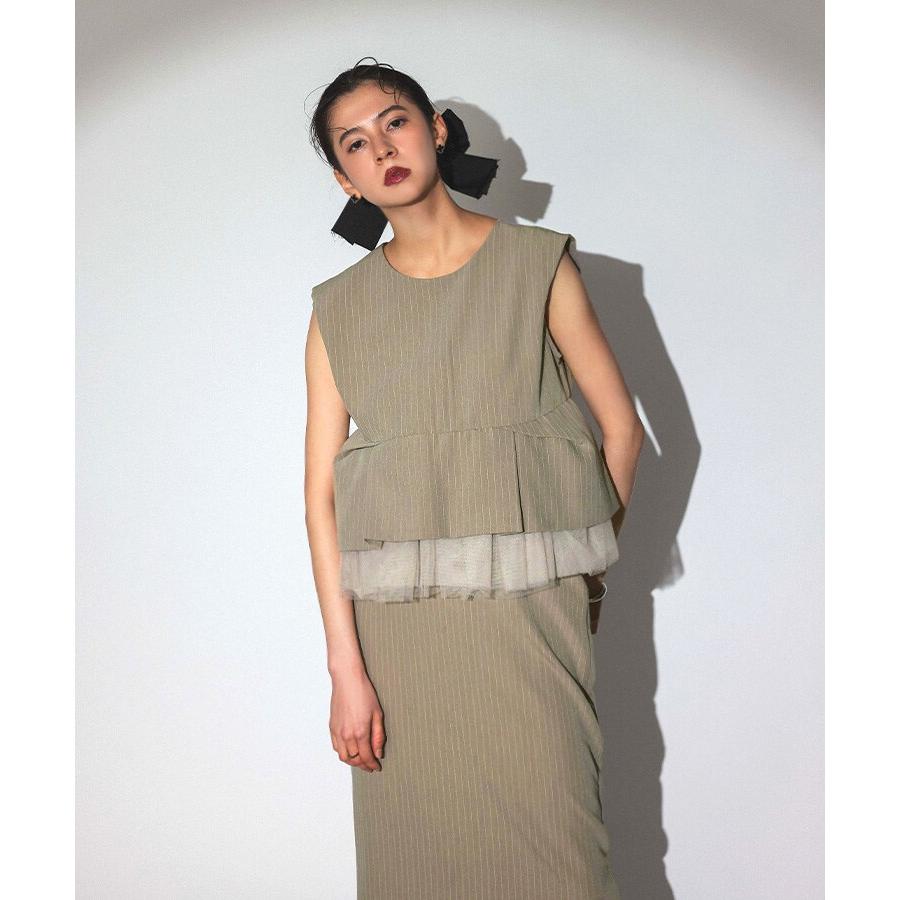 ANDRESD 【ANDRESD】pinstripe peplum setup dress : マルイ(丸井