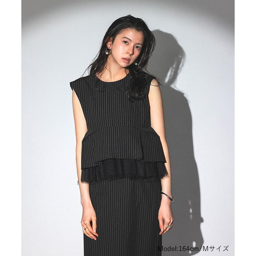 ANDRESD 【ANDRESD】pinstripe peplum setup dress : マルイ(丸井