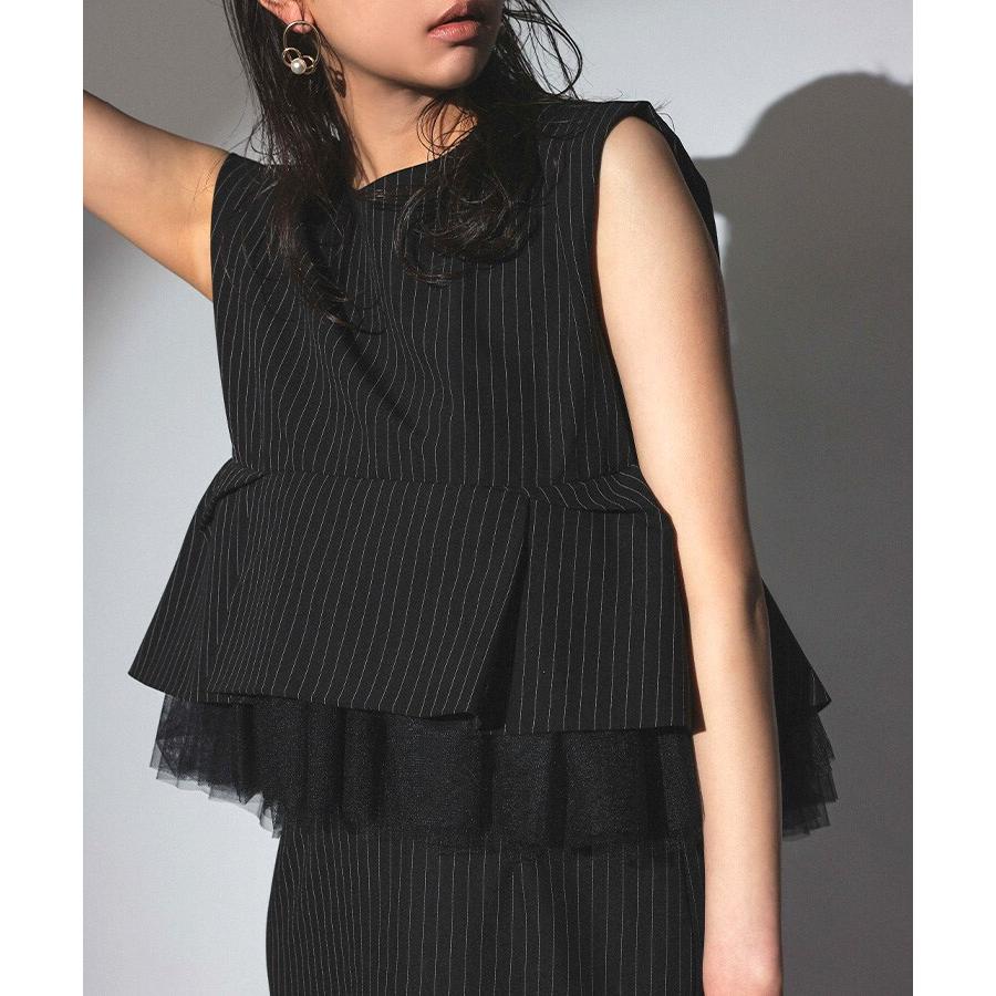 ANDRESD 【ANDRESD】pinstripe peplum setup dress : マルイ