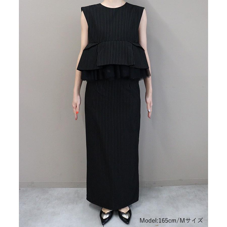 ANDRESD 【ANDRESD】pinstripe peplum setup dress : マルイ(丸井