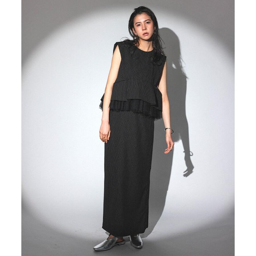 ANDRESD 【ANDRESD】pinstripe peplum setup dress : マルイ