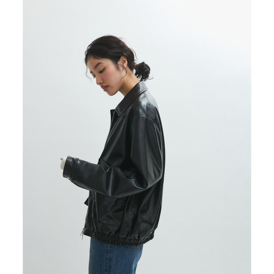 新品 ADAM ET ROPE'シンセティックレザージャケット ADAM ET ROPE' シンセティックレザーブルゾン : マルイ(丸井