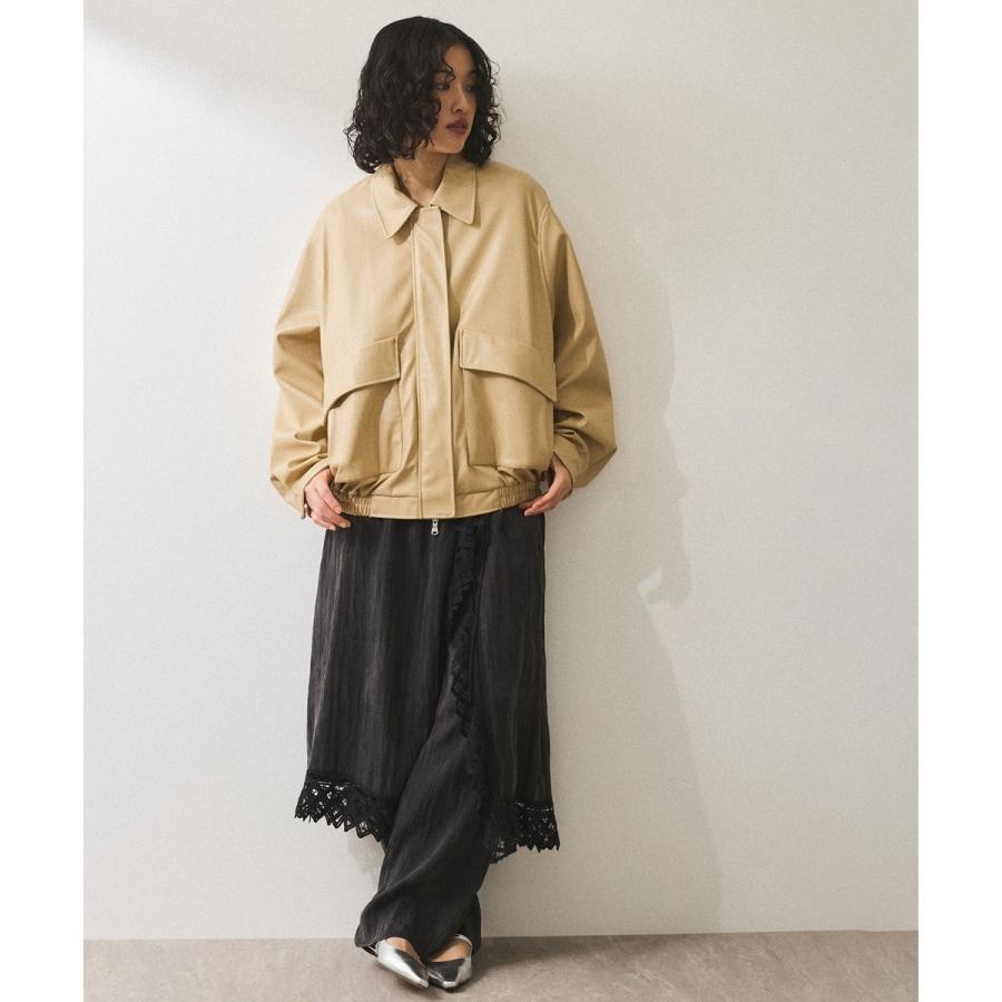 ADAM ET ROPE'（アダムエロペ） シンセティックレザーブルゾン