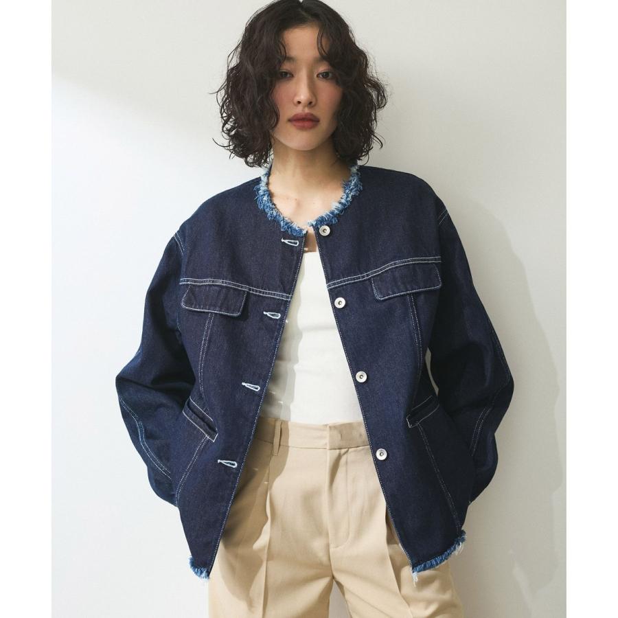 ADAM ET ROPE' 【WEB限定】デニムフリンジブルゾン : マルイ(丸井