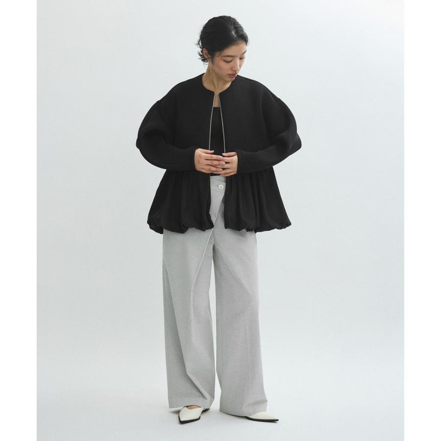 ADAM ET ROPE'（アダムエロペ） ダンボールタフタペプラムカーディガン