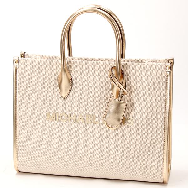 マイケル・コース（Michael Kors）/MIRELLA メタリック & キャンバス トート ミディアム MICHAEL KORS（マイケルコース） MIRELLA メタリック ＆ キャンバス