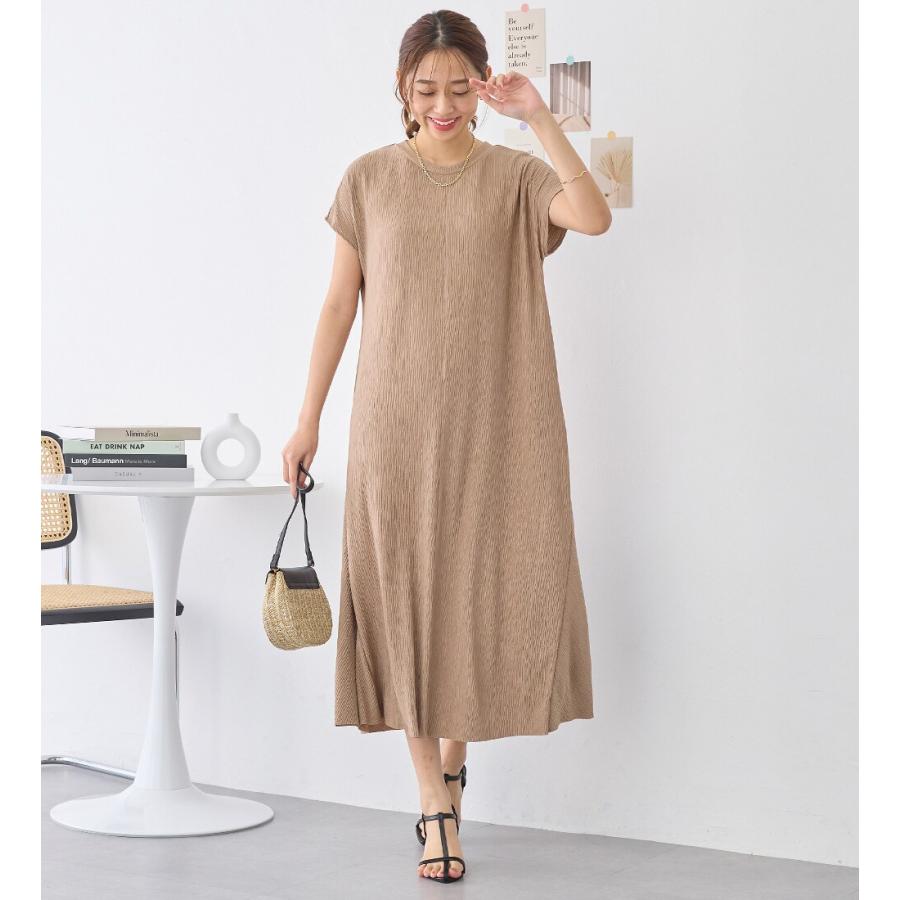 ワンピース Maaa0mmm 3サイズ展開XS-M】ウエストシェイプ配色ステッチワンピース【低