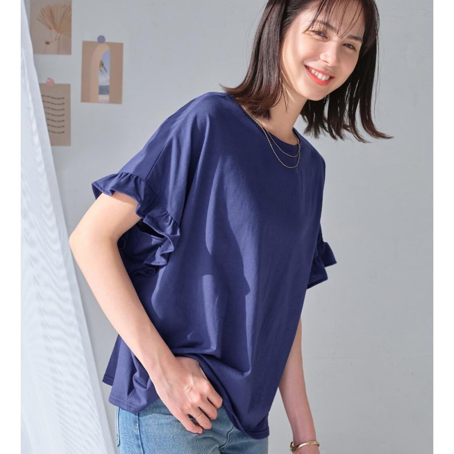トップス ☆FOXEY☆ADEAM フリル袖Tシャツ ブラック 半袖 XS