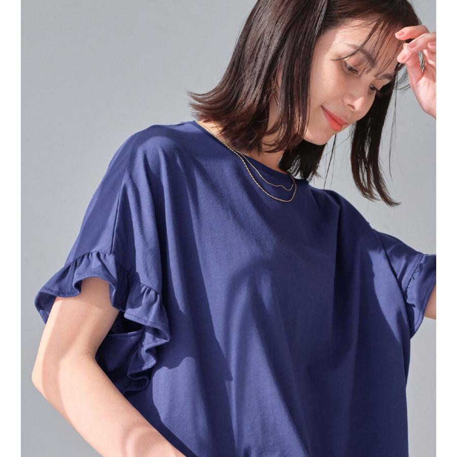トップス ☆FOXEY☆ADEAM フリル袖Tシャツ ブラック 半袖 XS