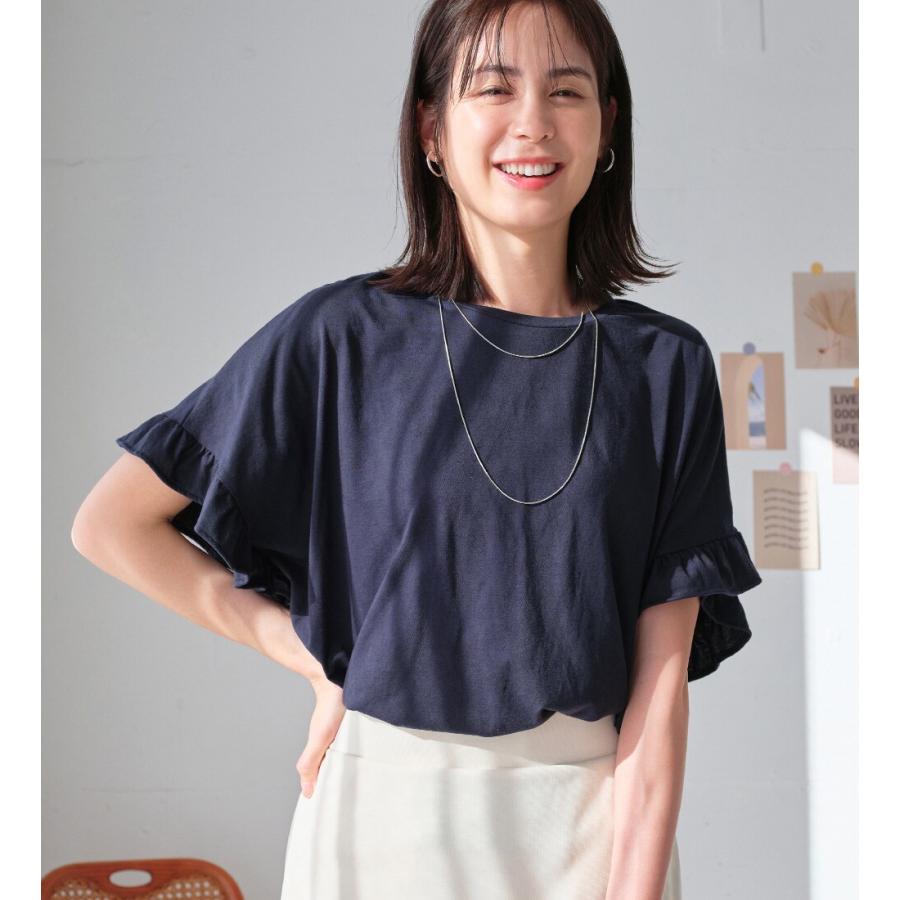 トップス ☆FOXEY☆ADEAM フリル袖Tシャツ ブラック 半袖 XS