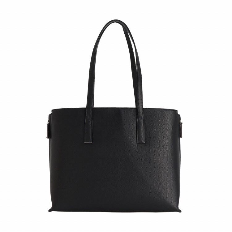 希少/本革】Aquascutum イントレチャート トートバッグ A4収納可 黒 レザートートバッグ