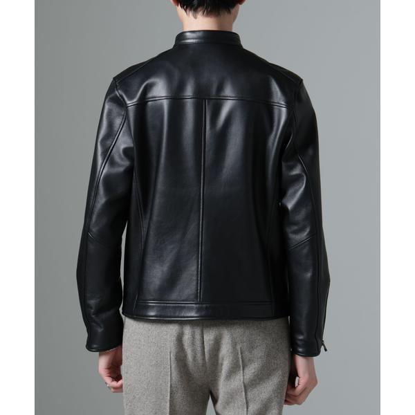 バンドカラーレザーシングルライダースジャケット : マルイ(丸井)Yahoo