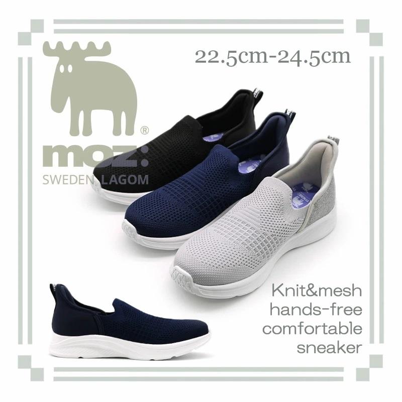 モスプリン moz 【25春夏新作】moz メッシュニット スリッポン スニーカー