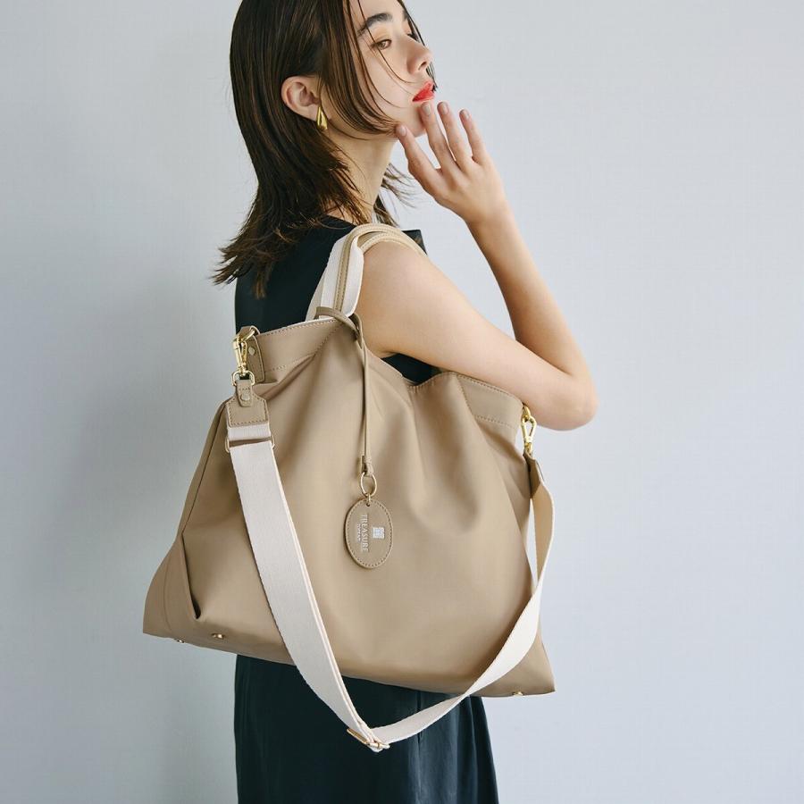 【TREASURE TOPKAPI】ストライプハンドル ナイロン 2way トートバッグ A4対応の画像