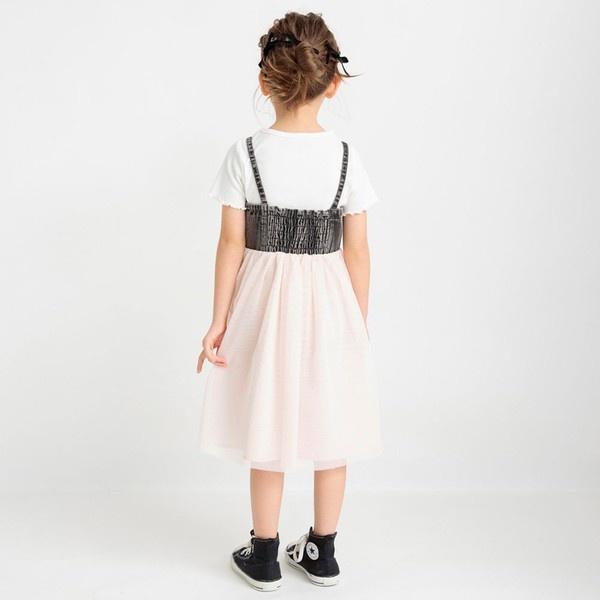 branshes 【プチレディ】切替チュールジャンパースカート