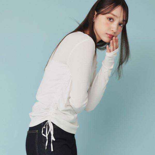 index（インデックス） 《CLASSY掲載》サイドドロストシアートップス