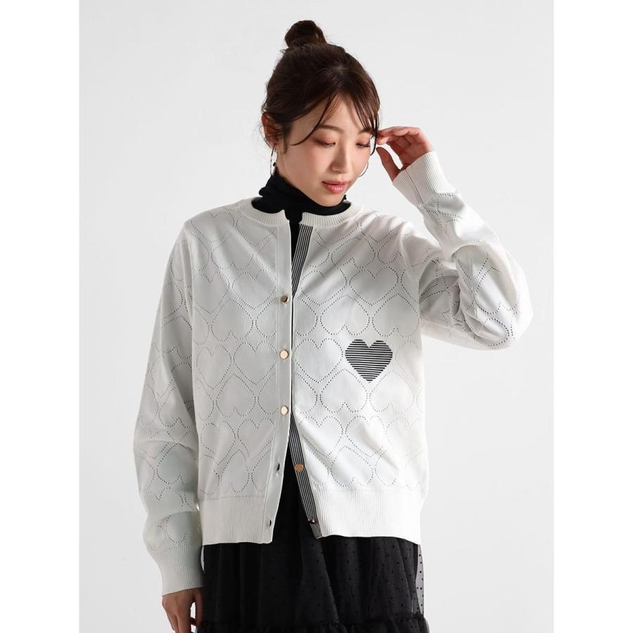 VIN（バン） 透かし編みハートニットカーディガン : マルイ(丸井)Yahoo