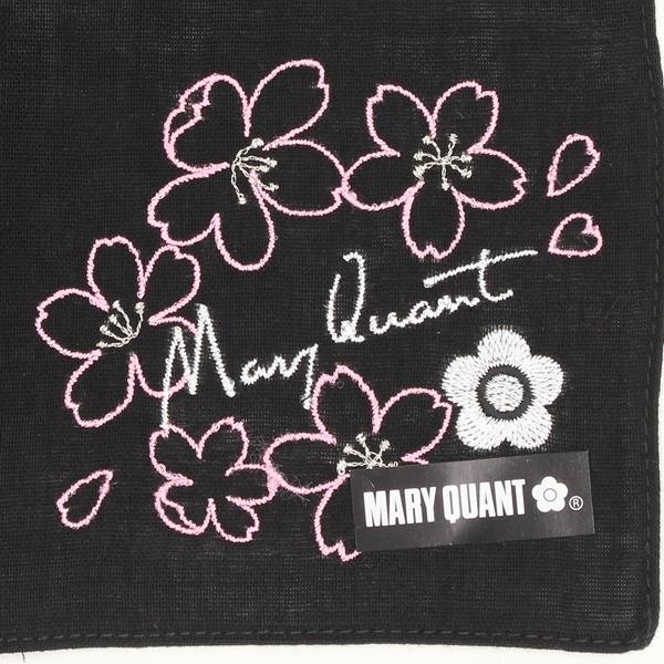 アンティーク フランス マリー花刺繍 オープンカットワーク アイレット ハンカチ MARY QUANT（マリークヮント） ガーゼハンカチ さくら刺繍 【MARY