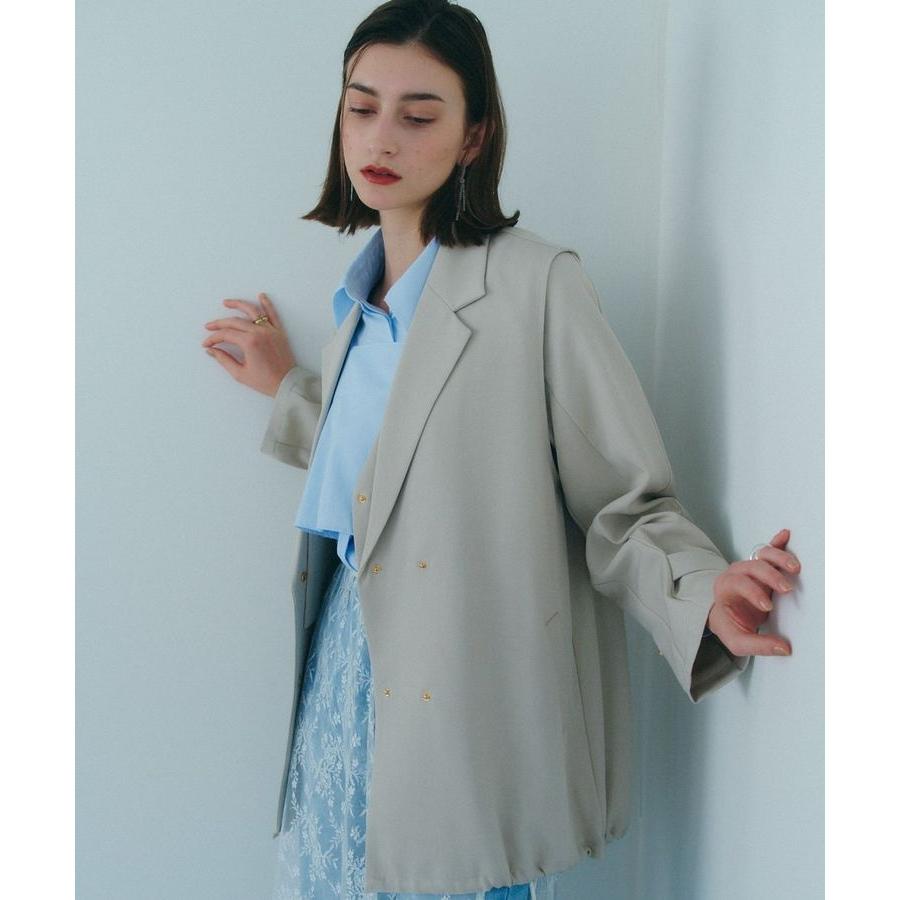 【中古】レオナール LEONARD ヴィンテージ テーラードジャケット 7AB2 デニム 絹 シルク 刺繍 長袖 青 ブルー /NU レオナール LEONARD ヴィンテージ テーラードジャケット 7AB2 デニム