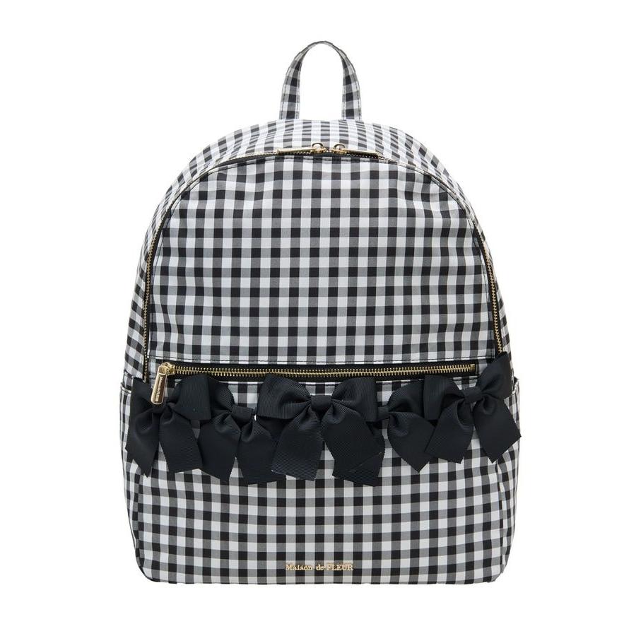 Maison de FLEUR（メゾンドフルール） ギンガムフロントリボンリュック