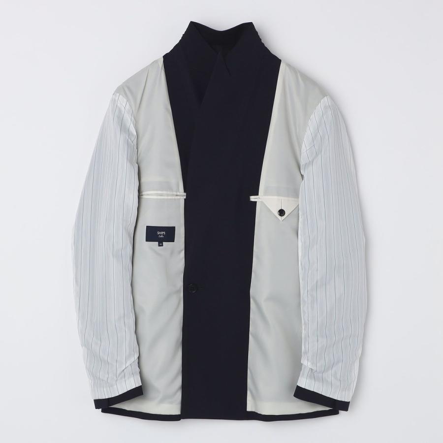 【超美品】SHIPS Colorsネイビー ダブルブレストジャケット サイズ48 SHIPS Colors（シップスカラーズ） SHIPS Colors:〈手洗い可能〉ダブル