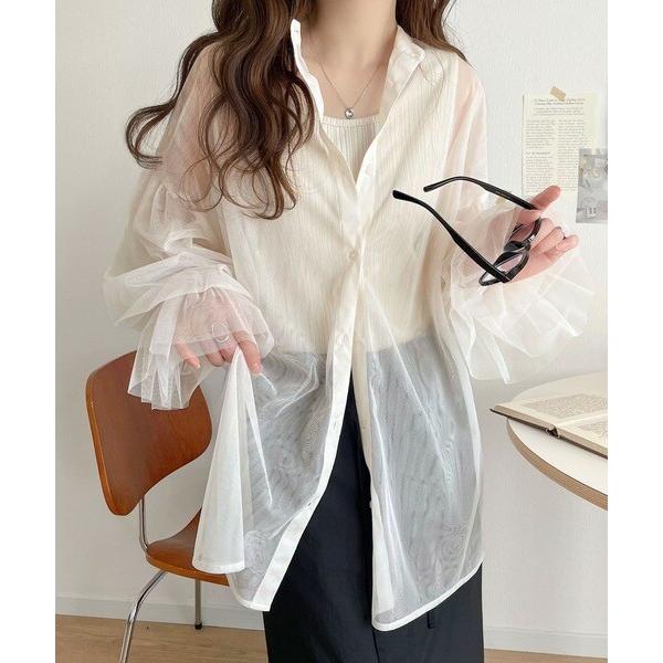 エレガントなシアー素材が大人の魅力を引き立てる。前後2way