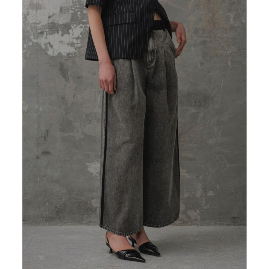 【EMOELLE】・【サステナブル】ドレスデニムパンツ ADAM ET ROPE'（アダムエロペ） 【EMOELLE】・【サステナブル】ドレス