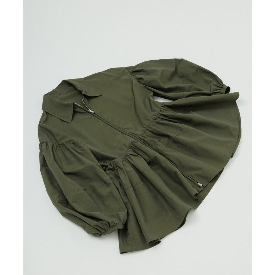 新品 adam et rope アダムエロペ 【サステナブル】ペプラムブラウス セール】【再入荷・新色追加・サステナブル】ペプラムジップブラウス