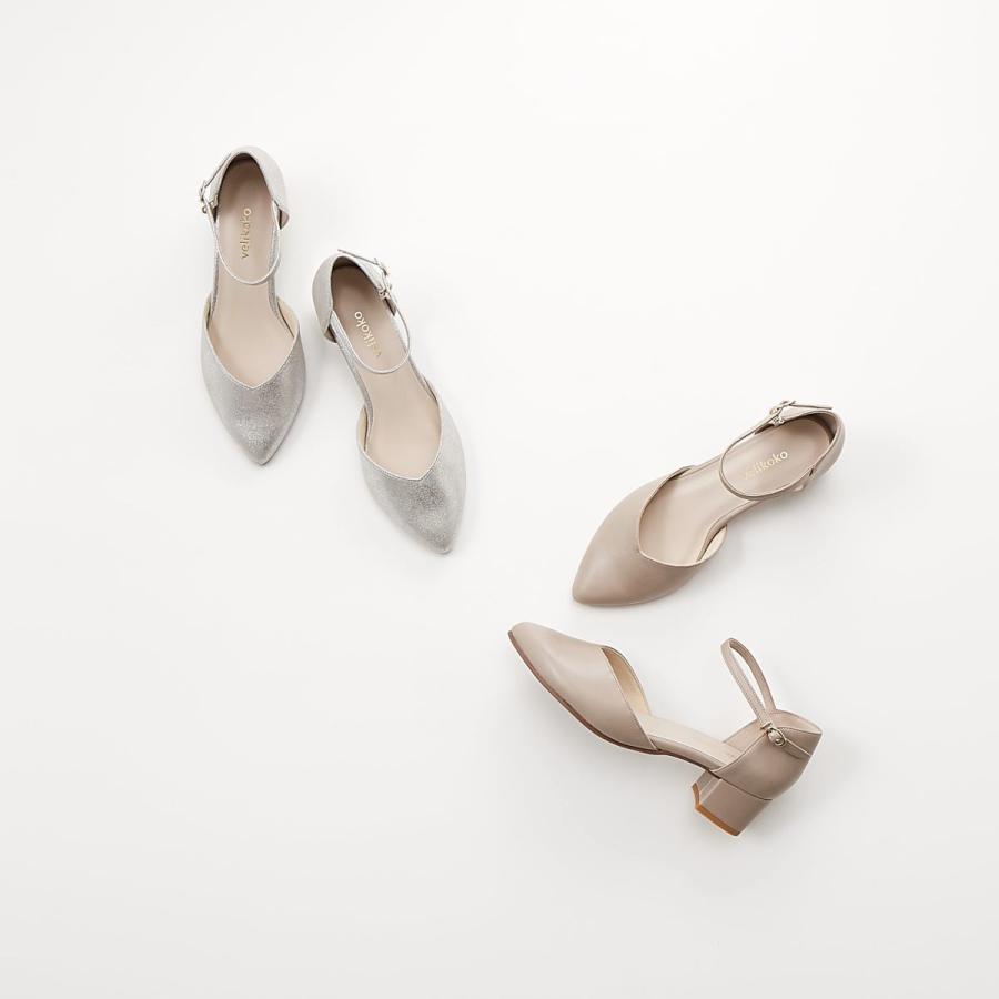 NEW！ストラップセパレートパンプス(4.0cmヒール)[19.5~27cm]ラクチン