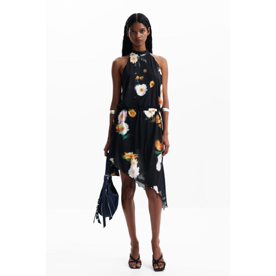 デシグアル（Desigual）/【5サイズ展開/XS/XL】コラージュフィットドレス Desigual（デシグアル） 【5サイズ展開/XS/XL】ホルダーネックフラワー