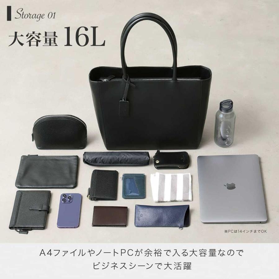 本革 トートバッグ 大容量 16L A4 自立 撥水 : マルイ(丸井)Yahoo!店