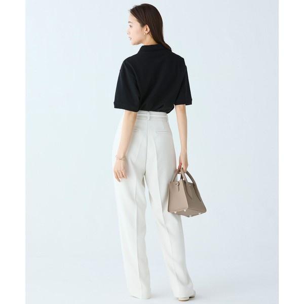 LACOSTE（ラコステ） ヘビーウェイト鹿の子 ワイド クロップド丈 半袖