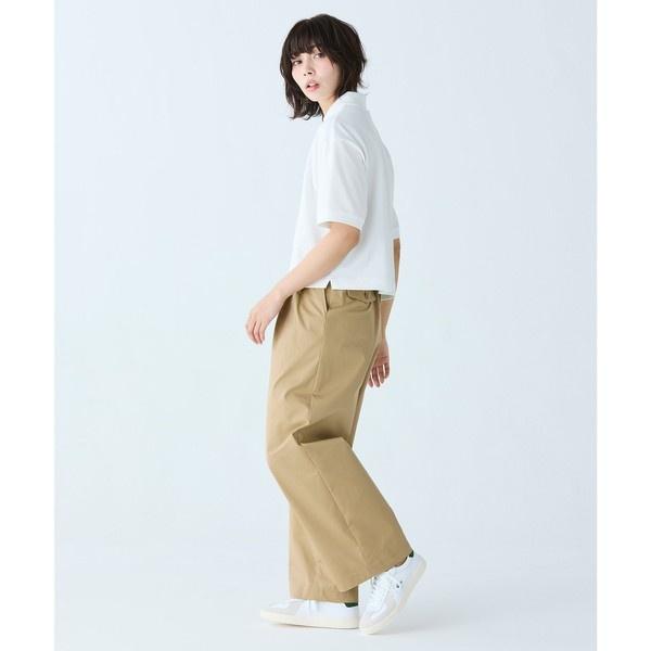 LACOSTE（ラコステ） ヘビーウェイト鹿の子 ワイド クロップド丈 半袖