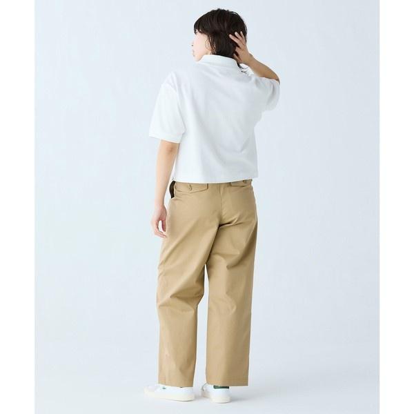 LACOSTE（ラコステ） ヘビーウェイト鹿の子 ワイド クロップド丈 半袖